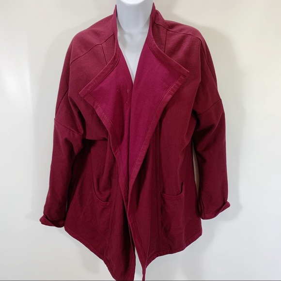 Lands' End Sweaters - Lands End Open Cardigan Size Medium Waffle Knit Fr